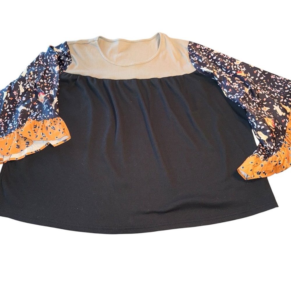 Women’s Plus Sized  Waffle Knit Thermal Belled Sleeved Size 4X Fall Winter NWOT